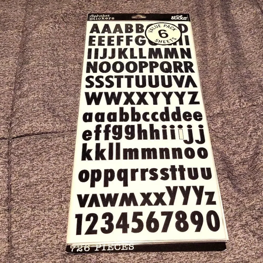 Letters/Number Stickers